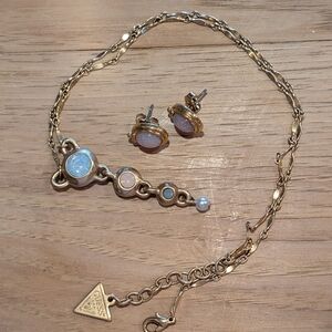 Elegant Gold and Opal Jewelry Set